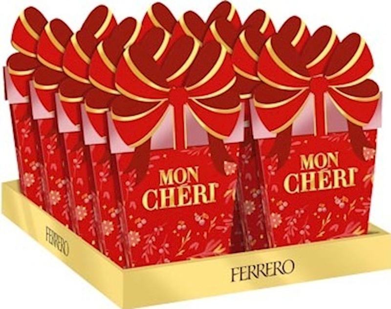 Ferrero, Mon Cheri Holiday Candy Gift Box, 126g/4.44oz (Pack of 10)