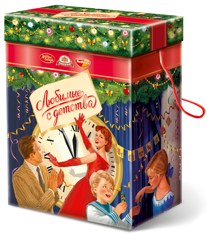 Exclusive Krasnyi Oktyabr, Babaevskiy & RotFront Collection, Beloved from Childhood "Carnival" Holiday Candy Gift Set, 550g/19.4oz (Pack of 6)