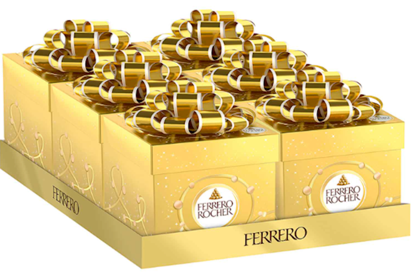 Ferrero Rocher, Holiday Candy Gift Box, 225g/7.94oz (Pack of 6)