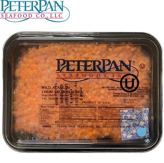 Wild Alaskan Salmon Red Caviar, Peter Pan, Chum #2 (Blue Label), 1kg