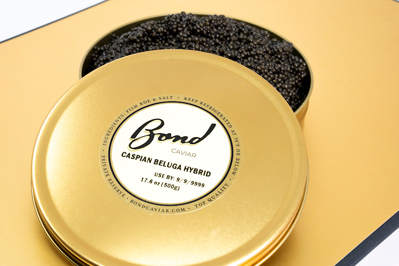 Beluga Caspian Hybrid Black Caviar (Metal Tin/Glass Jar)