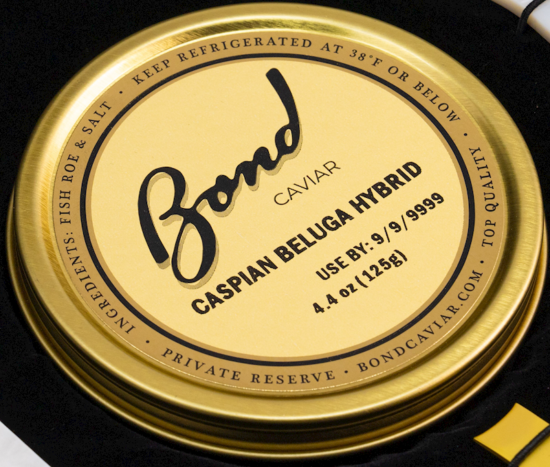 Caspian Beluga Hybrid Black Caviar Gift Set, 125g (4.4oz)