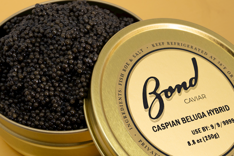 Caspian Beluga Hybrid Black Caviar Gift Set, 250g (8.8oz)