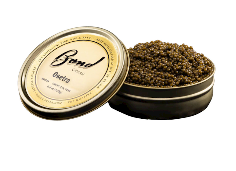 Caspian Imperial Osetra Black Caviar Gift Set, 125g (4.4oz)