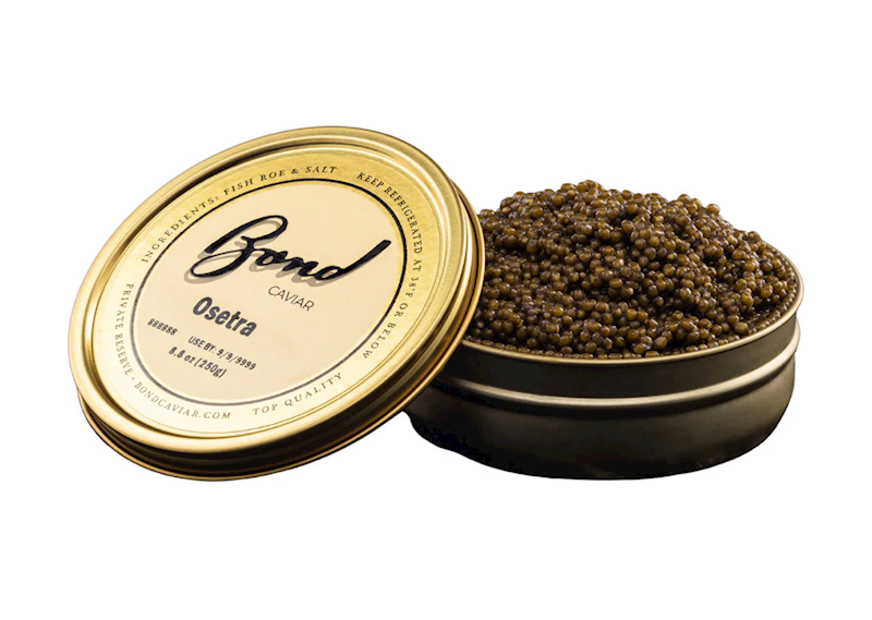 Caspian Imperial Osetra Black Caviar Gift Set, 250g (8.8oz)