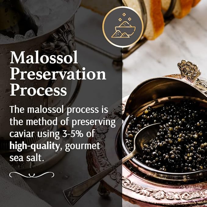 Black Caviar Taster Gift Set (Beluga, Osetra, Kaluga, Siberian Osetra, White Sturgeon, Hackleback, Paddlefish, Piluga)