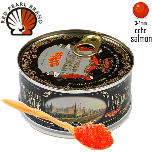 "Kremlin" Salmon Red Coho Caviar Can, Red Pearl Brand, 300g (PACK OF 3)