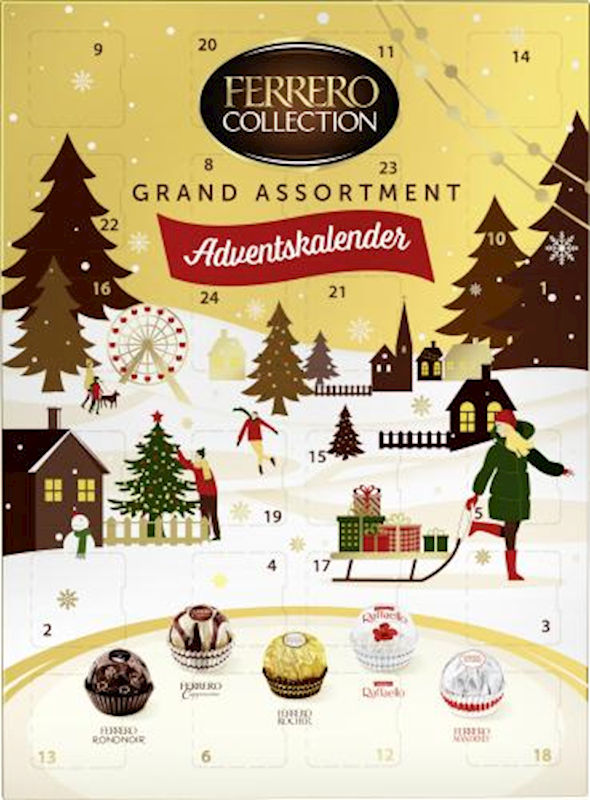Ferrero Collection, Holiday Adventskalender Grand Assortment, 250g/8.82oz (Pack of 6)
