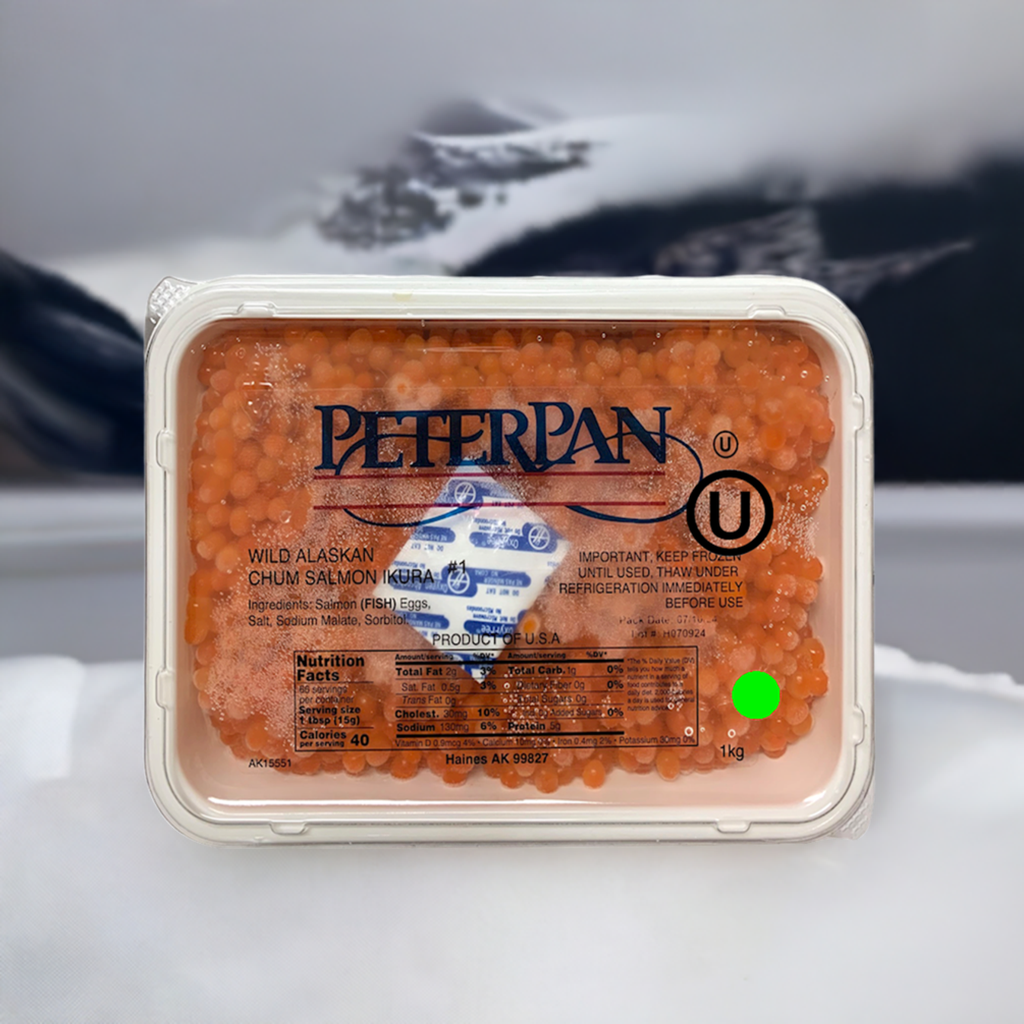Wild Alaskan Salmon Red Caviar, Peter Pan, Chum #1 (Green Label), 1kg