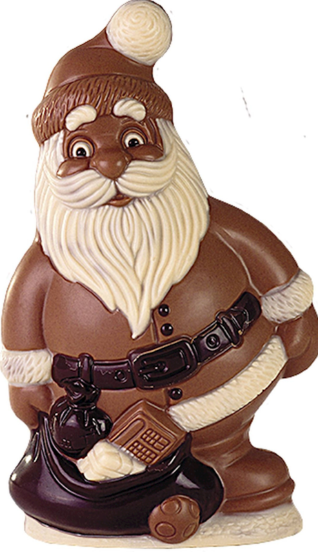Adikam, Chocolate Santa Claus Holiday Ornament, 250g/8.82oz (Pack of 15)