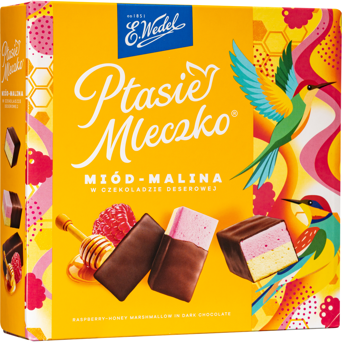 E. Wedel Limited Edition Ptasie Mleczko Polish Bird's Milk – Raspberry Honey in Dark Chocolate, 340g