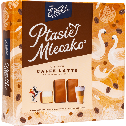 E. Wedel Ptasie Mleczko Polish Bird's Milk – Caffe Latte Marshmallow in Milk Chocolate, 340g