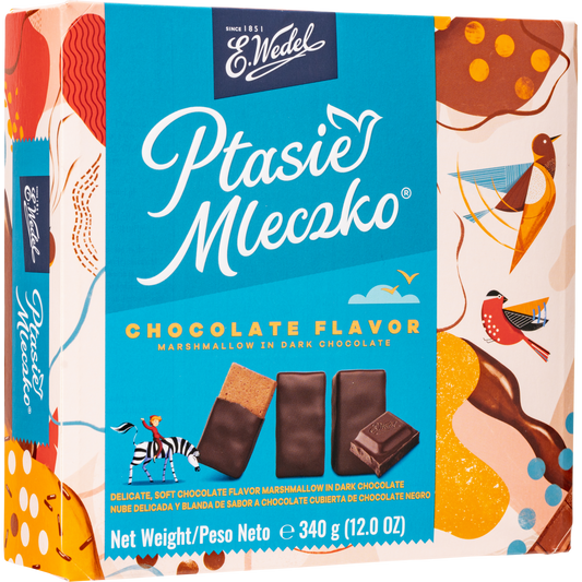 E. Wedel Ptasie Mleczko Polish Bird's Milk – Chocolate Marshmallow in Dark Chocolate, 340g