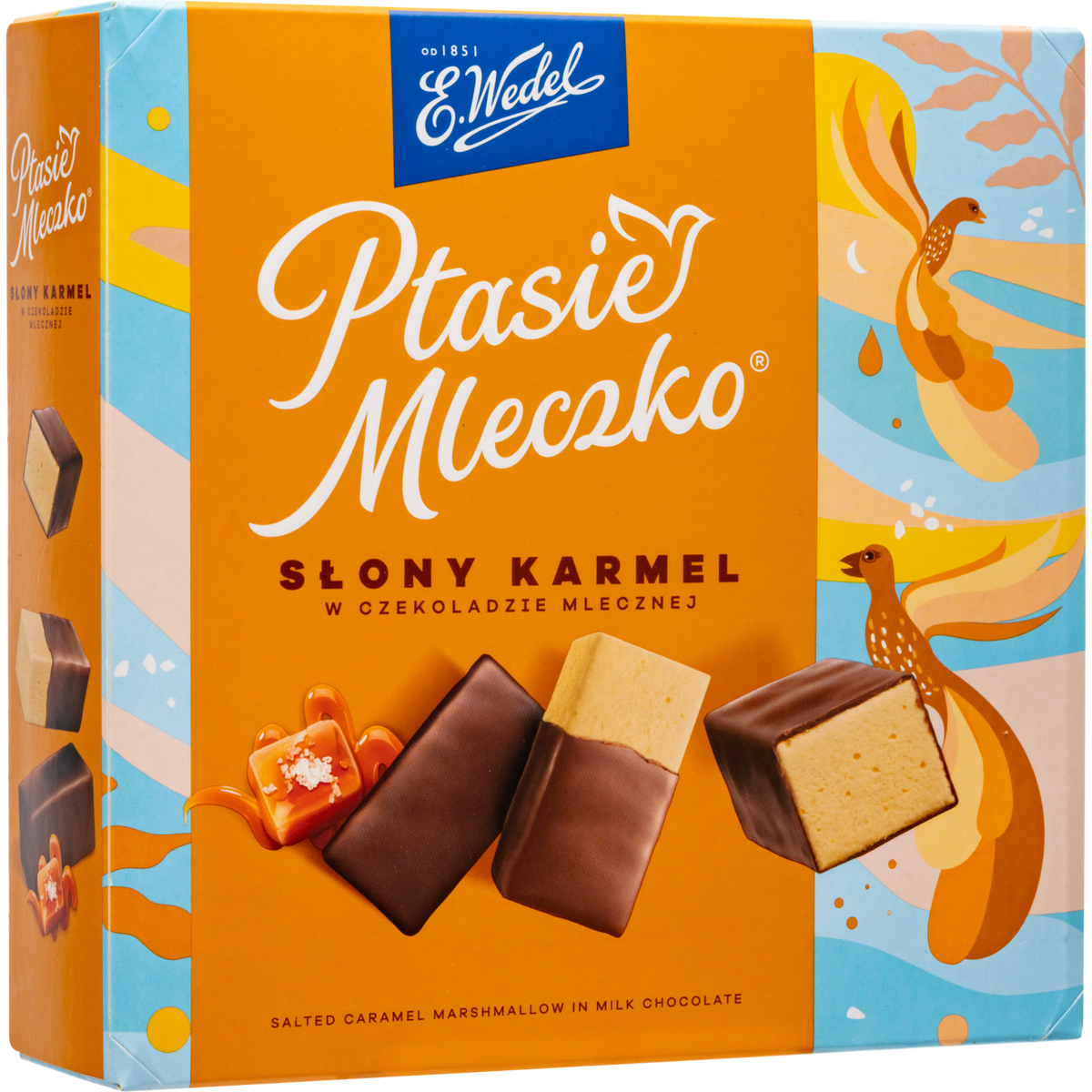 E. Wedel Ptasie Mleczko Polish Bird's Milk – Salted Caramel Marshmallow in Milk Chocolate, 340g