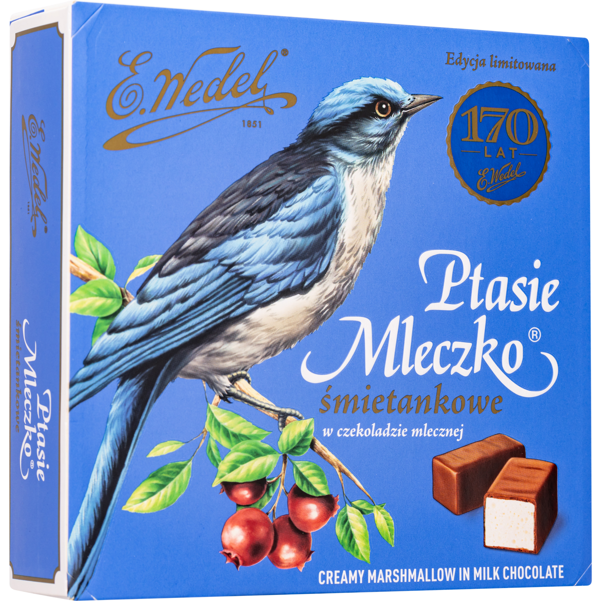 E. Wedel Vintage Ptasie Mleczko Bird’s Milk Cream Marshmallows in Milk Chocolate, 36 Pieces, 12 oz (340 g)