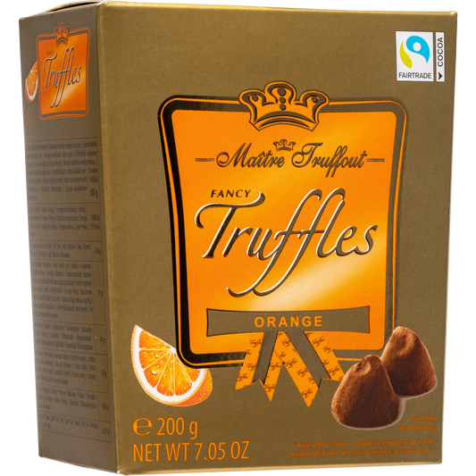 Maitre Truffout Orange Belgian Cocoa-Dusted Truffles, 200g