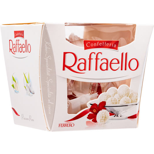 Ferrero Raffaello Coconut Almond Wafer Candy Gift Box, 14 Pieces, 5.29 oz (150 g)