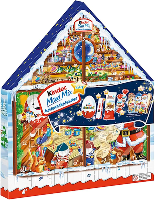 Kinder, Chocolate Maxi Mix Holiday Adventskalender, 351g/12.38oz (Pack of 6)