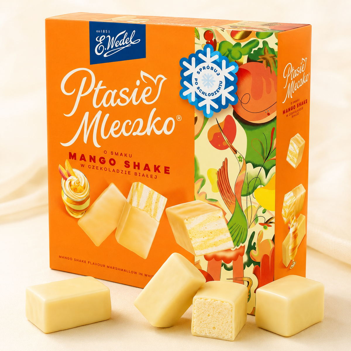 E. Wedel Limited Edition Ptasie Mleczko Polish Bird's Milk – Mango Shake in White Chocolate, 340g