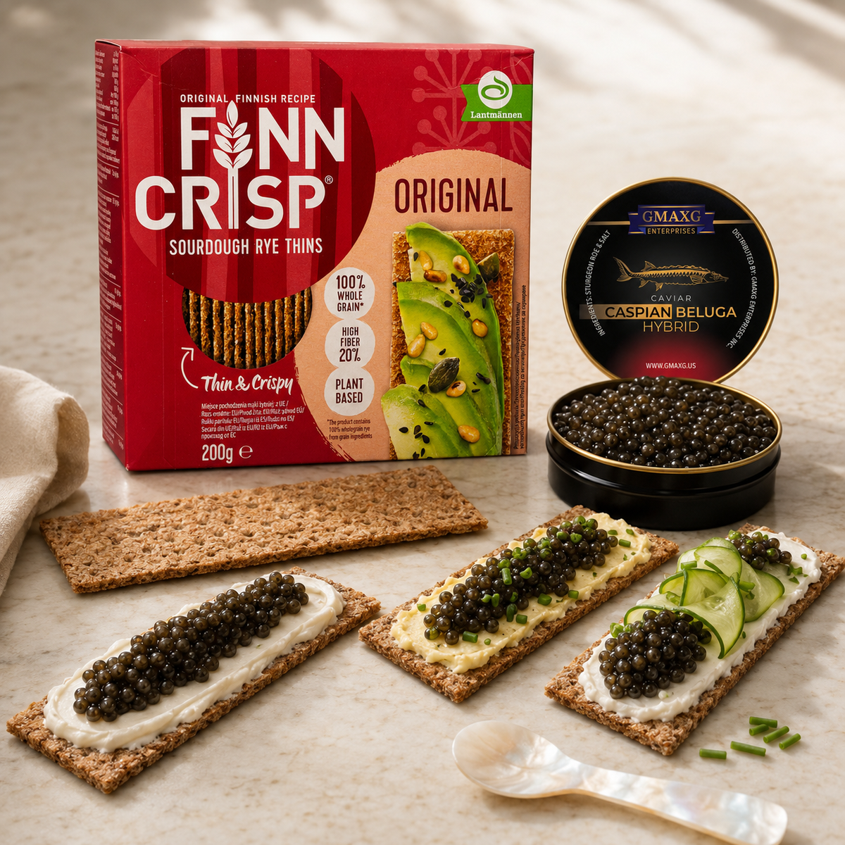 Finn Crisp Original Sourdough Rye Crispbread Thins, 100% Whole Grain, 7.05 oz (200 g)