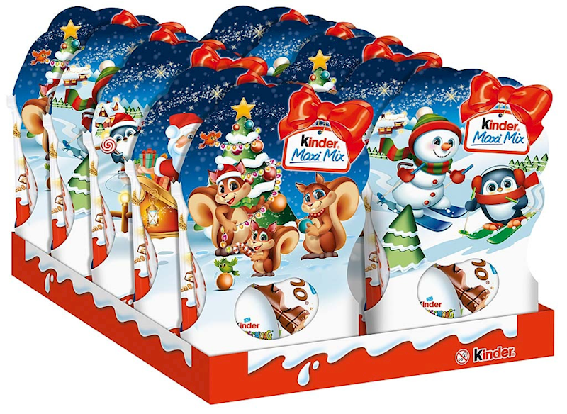 Kinder, Chocolate Maxi Mix Holiday Candy Gift Set, 157g/5.54oz (Pack of 10)