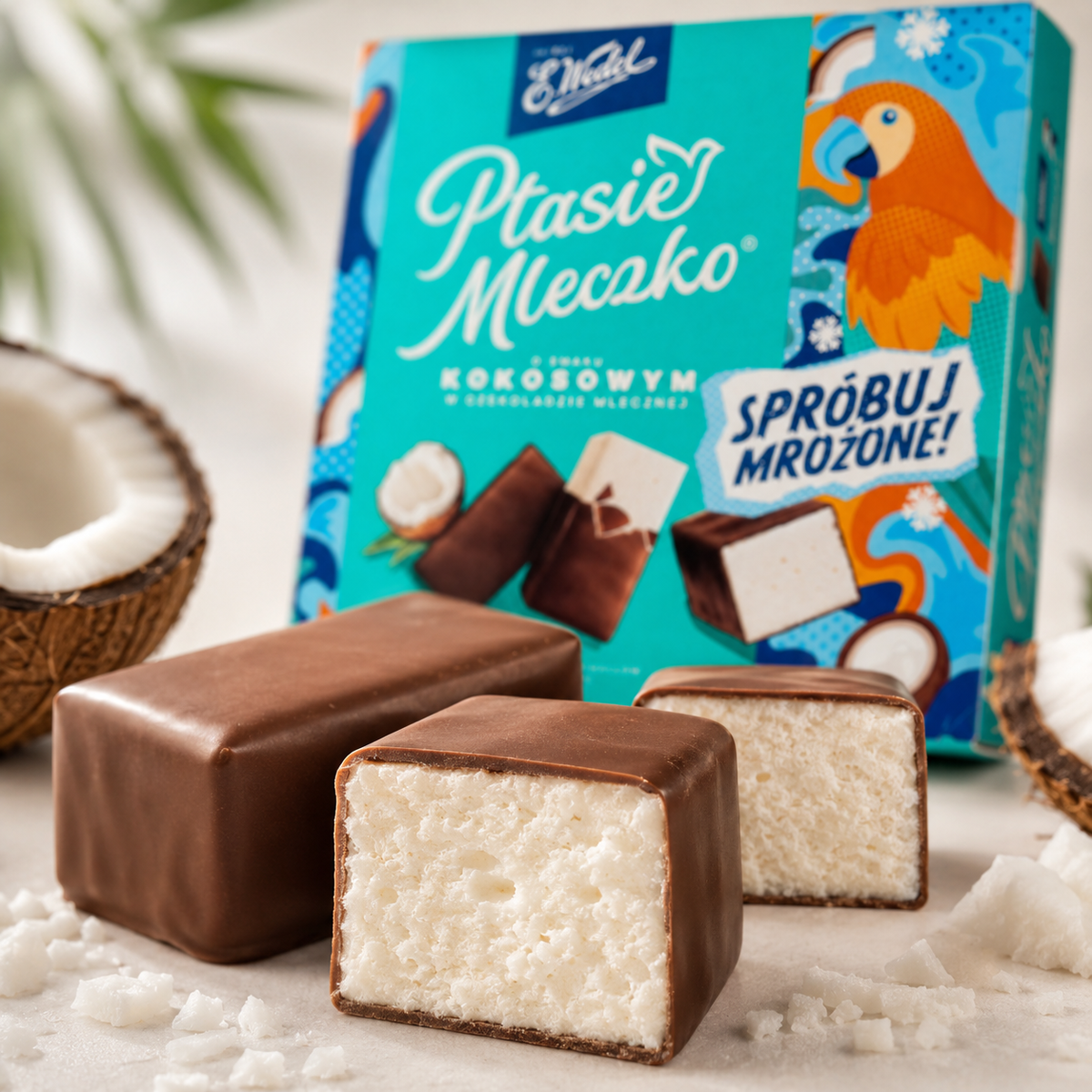 E. Wedel Limited Edition Ptasie Mleczko Polish Bird's Milk – Coconut Vanilla Marshmallow in Milk Chocolate, 340g
