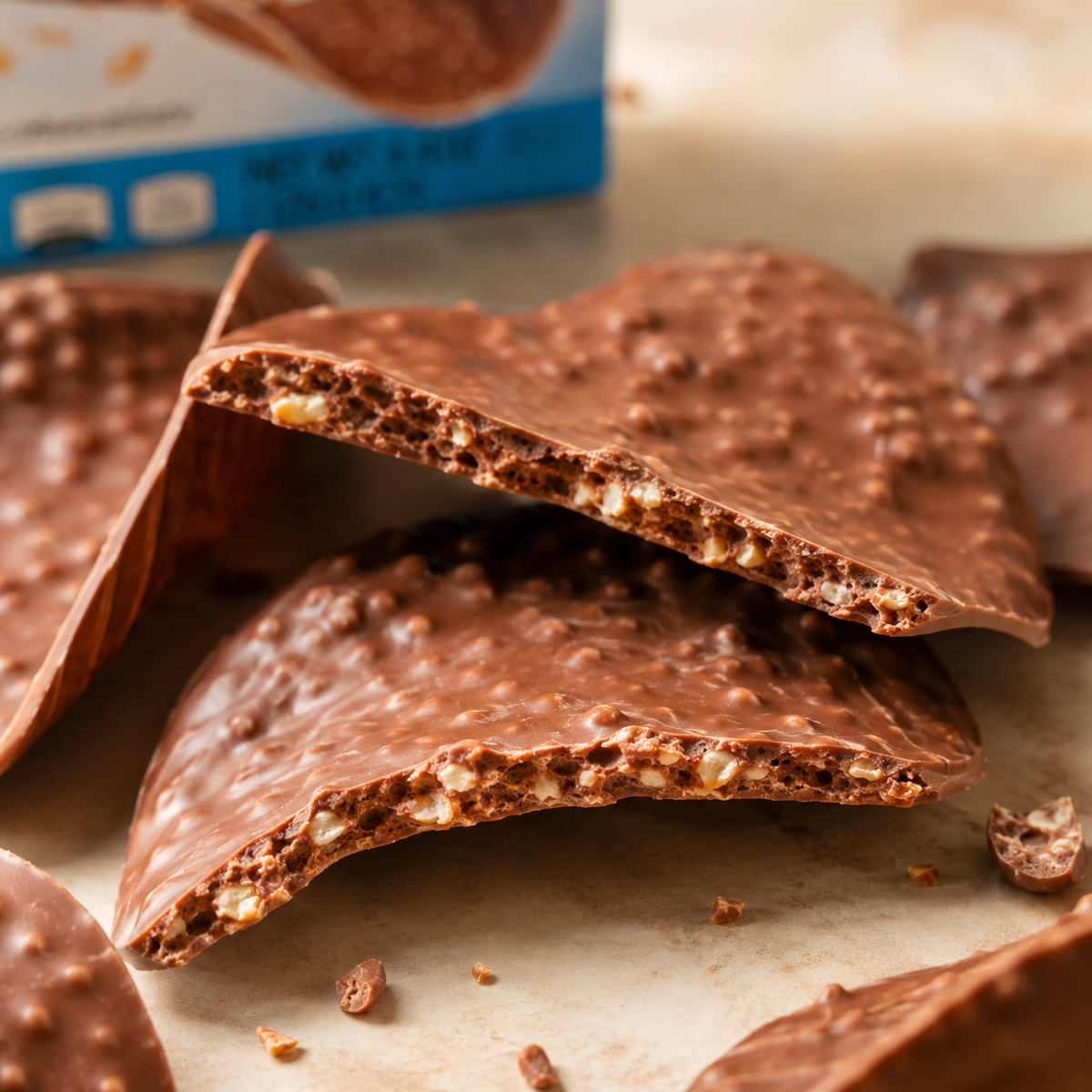 Royal Chocolates Belgian Milk Chocolate Thins with Crispy Rice Puffs, 4.4 oz (125 g)