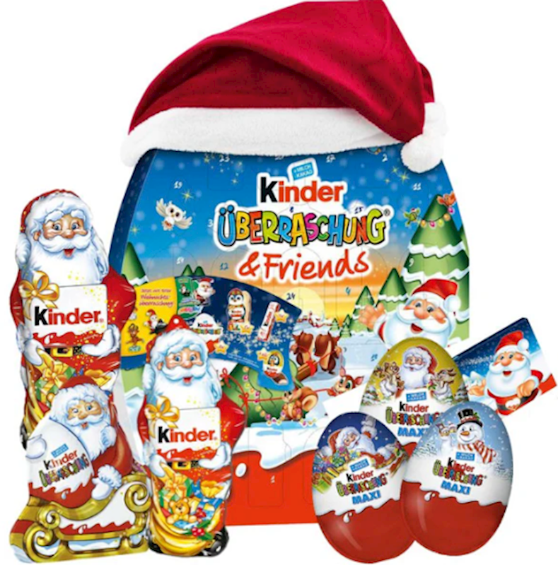 Kinder, Candy Assortment Surprise & Friends Holiday Adventskalender, 370g/13.05oz (Pack of 6)