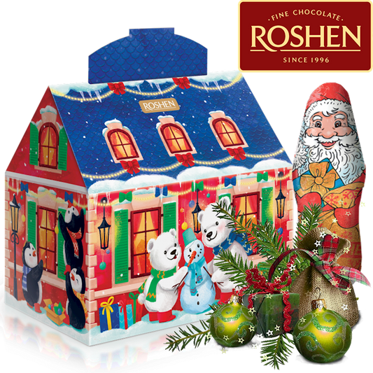 Roshen, "Happy Holidays" Holiday Candy Assortment Gift Set, 458g/16.16oz (Pack of 4)