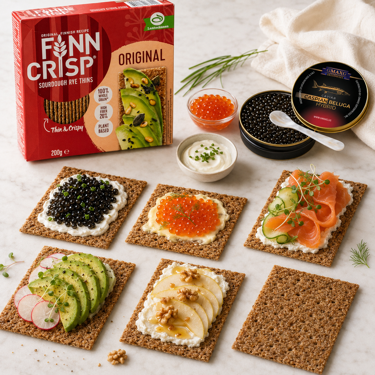 Finn Crisp Original Sourdough Rye Crispbread Thins, 100% Whole Grain, 7.05 oz (200 g)