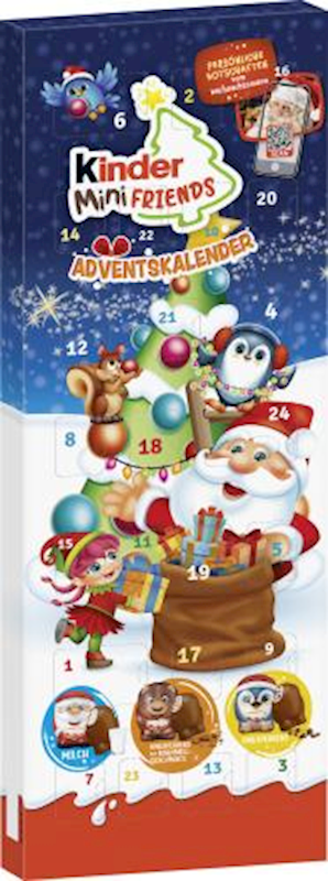 Kinder, Mini Friends Holiday Adventskalender, 164g/5.78oz (Pack of 12)