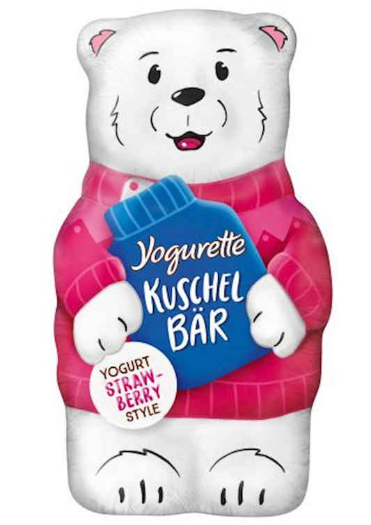 Yogurette Kuschel Bar, Chocolate Yogurt-Strawberry Style Polar Bear Holiday Ornament, 75g/2.65oz (Pack of 20)
