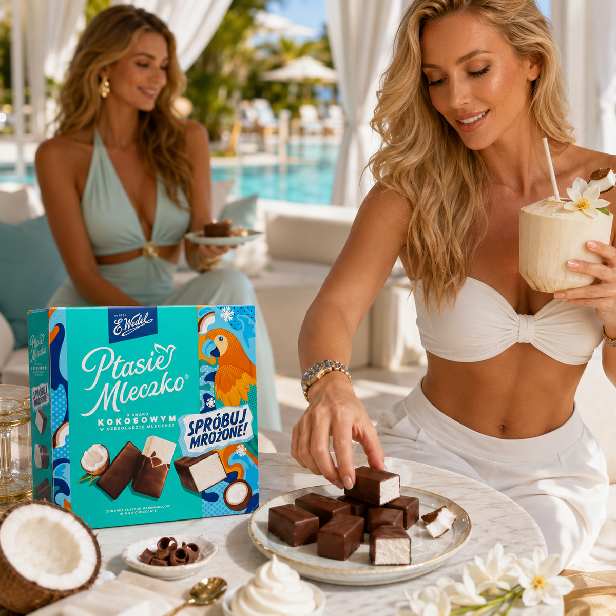 E. Wedel Limited Edition Ptasie Mleczko Polish Bird's Milk – Coconut Vanilla Marshmallow in Milk Chocolate, 340g