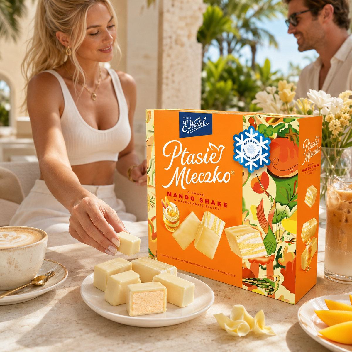 E. Wedel Limited Edition Ptasie Mleczko Polish Bird's Milk – Mango Shake in White Chocolate, 340g