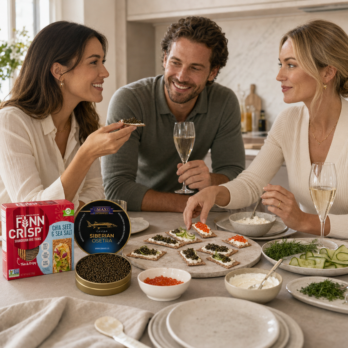 Finn Crisp Chia Seeds & Sea Salt Sourdough Rye Crispbread Thins, 6.8 oz (195 g)