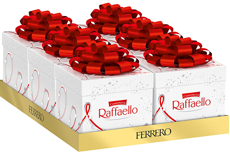 Ferrero, Raffaello Confetteria Holiday Candy Gift Box, 300g/10.58oz (Pack of 6)