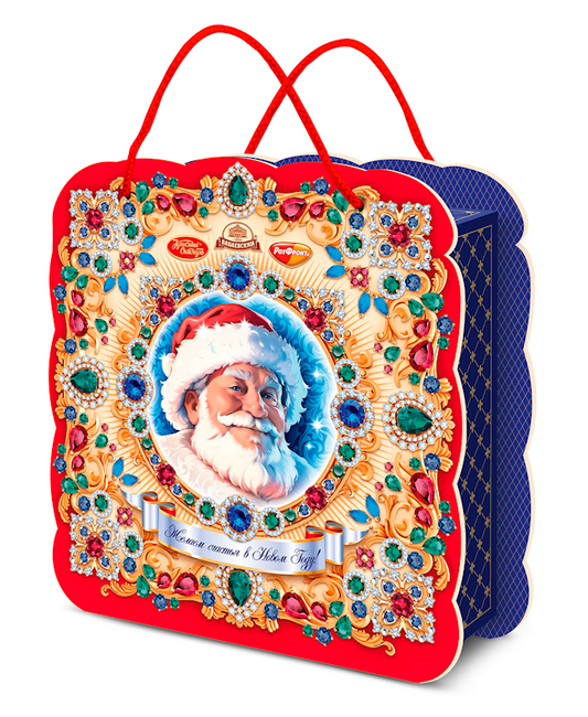 Exclusive Krasnyi Oktyabr, Babaevskiy & RotFront Collection, Ded Moroz & Snegurochka Holiday Candy Gift Set, 1kg/2.2lb (Pack of 4)