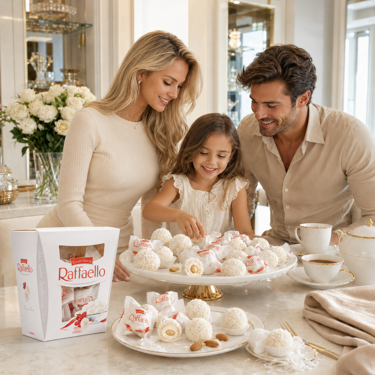 Ferrero Raffaello Coconut Almond Wafer Candy Gift Box, 22 Pieces, 8.05 oz (230 g)