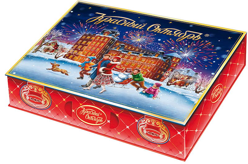 Krasnyi Oktyabr, "The Gift" Holiday Candy Assortment Gift Set, 500g/17.64oz (Pack of 7)