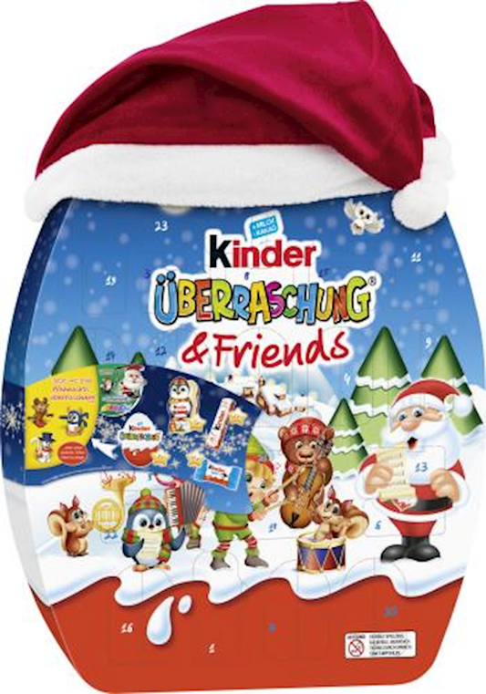 Kinder, Candy Assortment Surprise & Friends Holiday Adventskalender, 370g/13.05oz (Pack of 6)