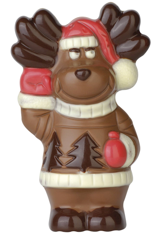 Adikam, Chocolate Reindeer Holiday Ornament, 90g/3.17oz (Pack of 21)
