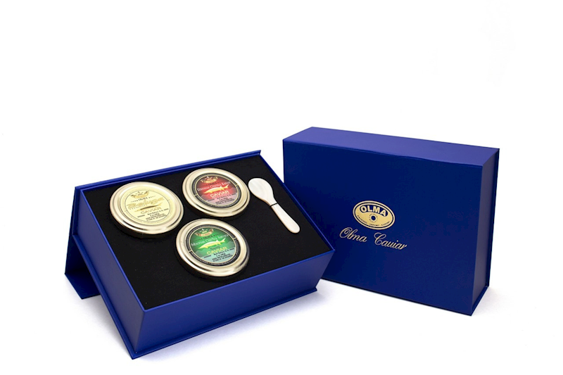 Black Caviar Deluxe Collection Gift Set (Beluga, Osetra & Siberian Osetra)