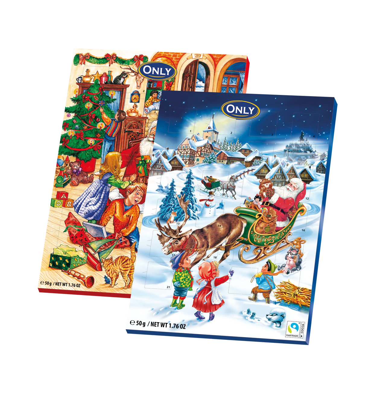 Only, Milk Chocolate Holiday Adventskalender, 50g/1.76oz (Pack of 30)