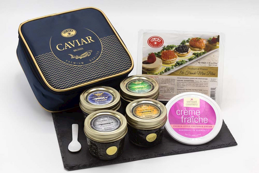 Monarch Black Caviar Gift Set (Kaluga, White Sturgeon, Siberian Osetra & Paddlefish)