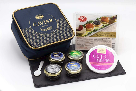 Regal Black Caviar Gift Set (Kaluga, White Sturgeon, Siberian Osetra & Hackleback)