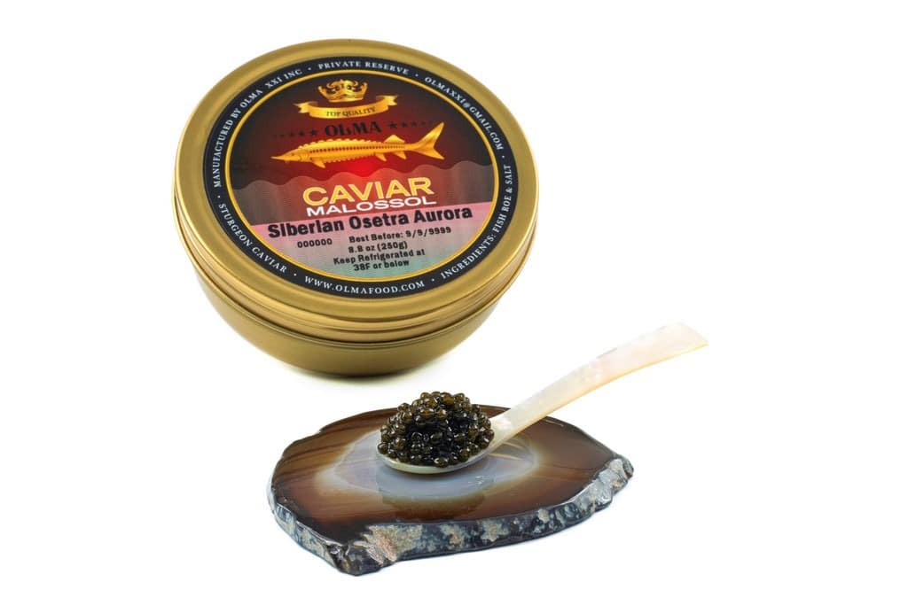 Siberian Osetra Aurora Black Caviar (Metal Tin/Glass Jar)