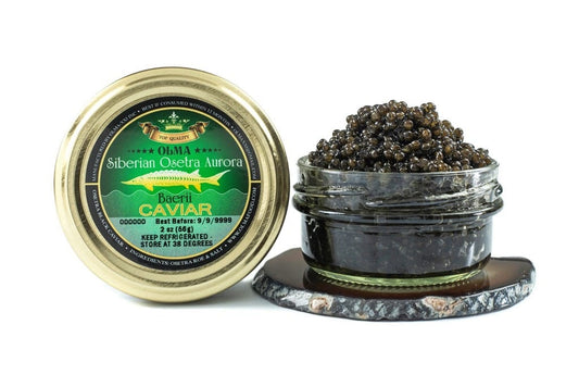 Siberian Osetra Aurora Black Caviar (Metal Tin/Glass Jar)