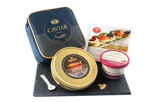 Siberian Osetra Aurora Black Caviar Gift Set