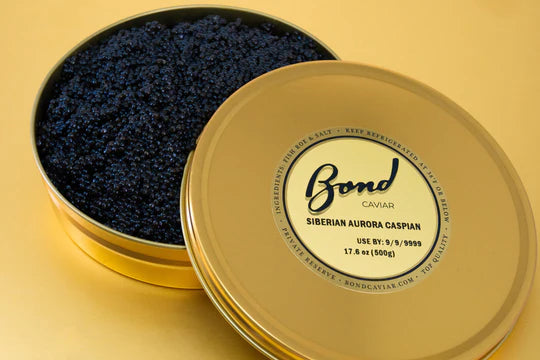 Siberian Osetra Aurora Caspian Black Caviar (Metal Tin/Glass Jar)