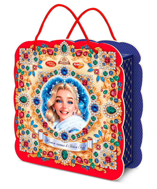 Exclusive Krasnyi Oktyabr, Babaevskiy & RotFront Collection, Ded Moroz & Snegurochka Holiday Candy Gift Set, 1kg/2.2lb (Pack of 4)